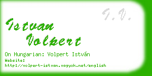 istvan volpert business card